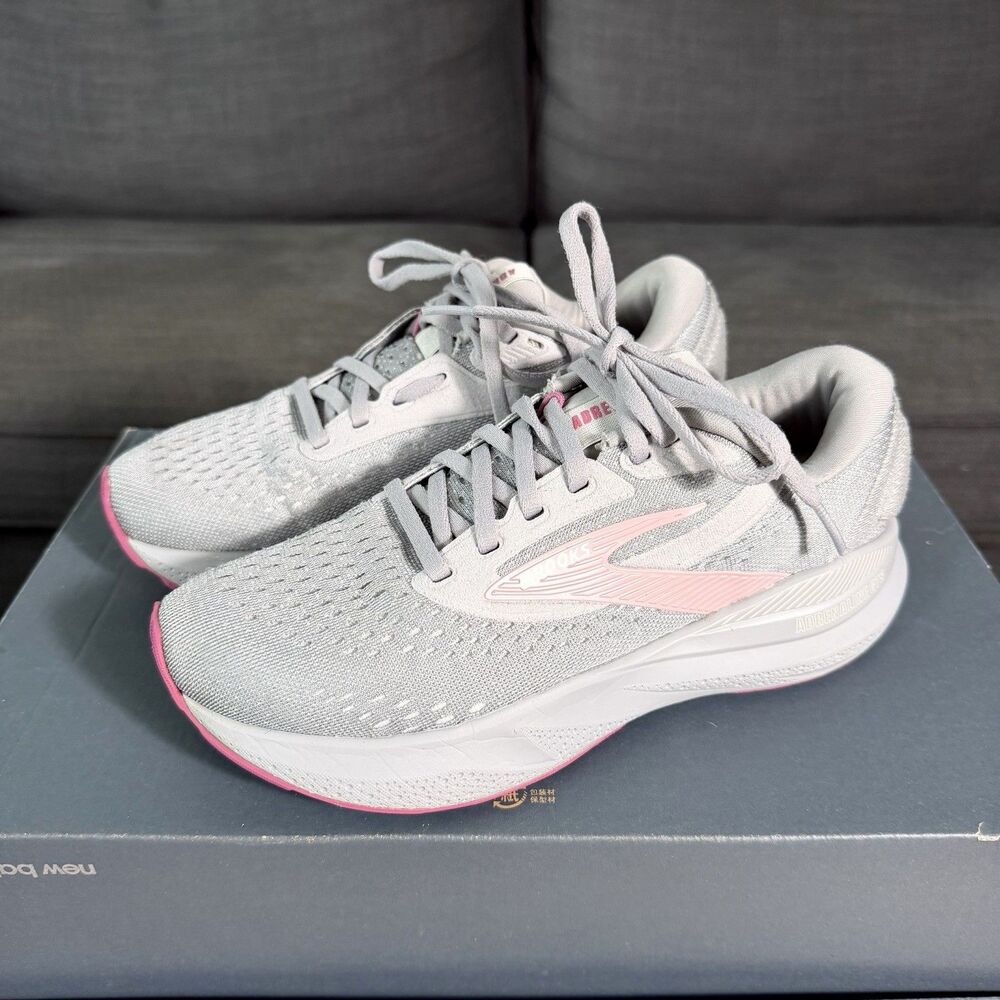 Brooks Adrenaline GTS 24 Alloy Gray Zephyr Daily Running Shoes Women's Size 6.5D - Picture 2 of 12